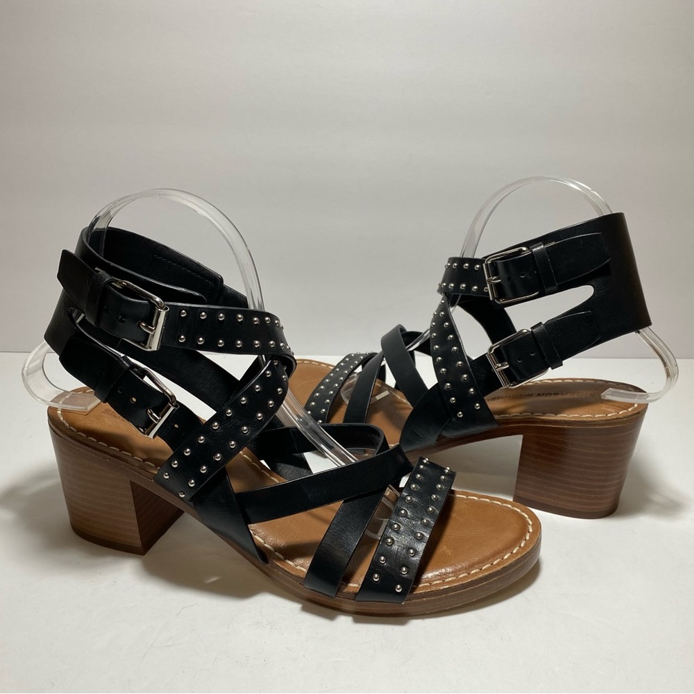SIGERSON MORRISON Leather gladiator sandals Black Strappy Studded Detail Size 9